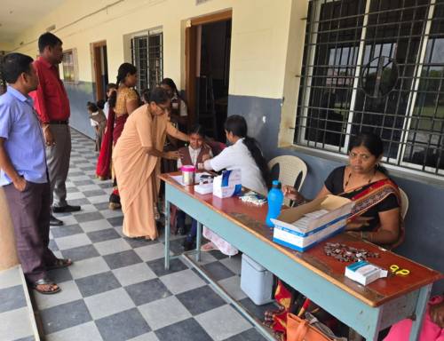 Medical camp in Sacred VPM school
